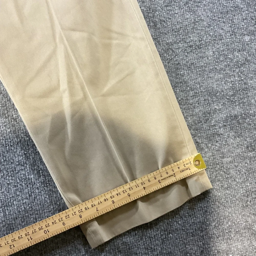 Polo Ralph Lauren Ethan Pant Mens 36x30 Khaki Tan Pleated Cotton Chino Trousers